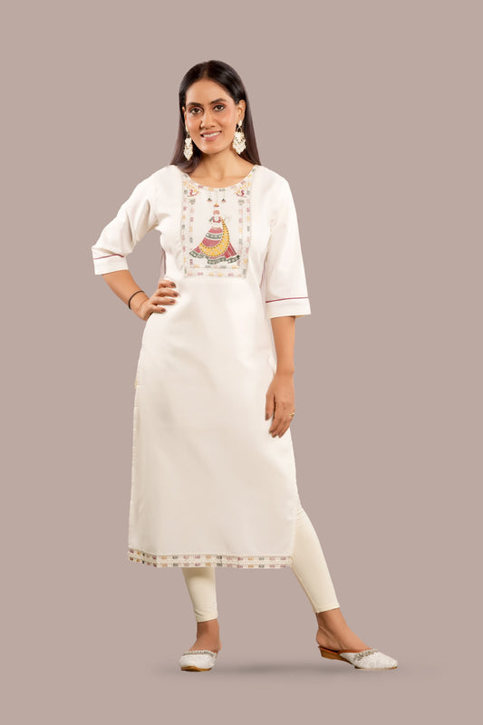 Banni Sequins Embroidered Cotton Kurti