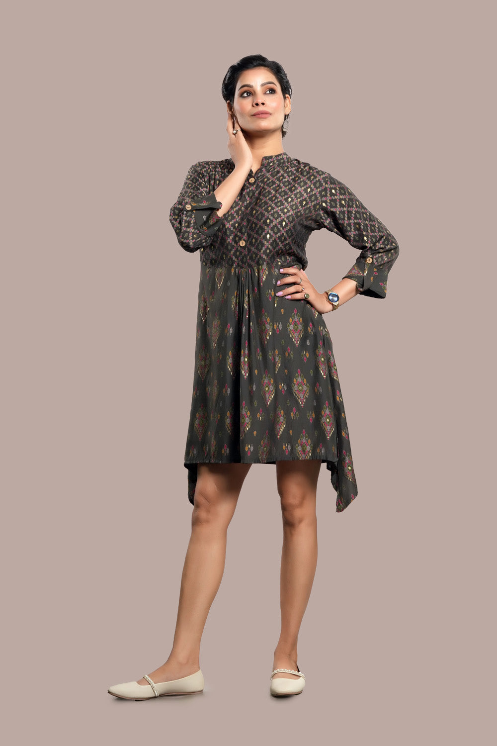 Assymetrical Printed Kurti
