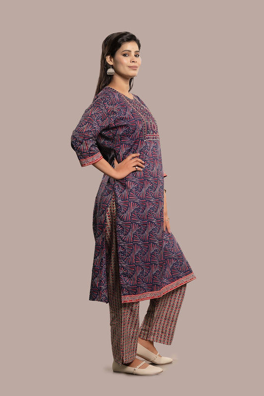 Combination of Phulkari, Ari, Kashida Embroidered Salwar Kameez & Dupatta