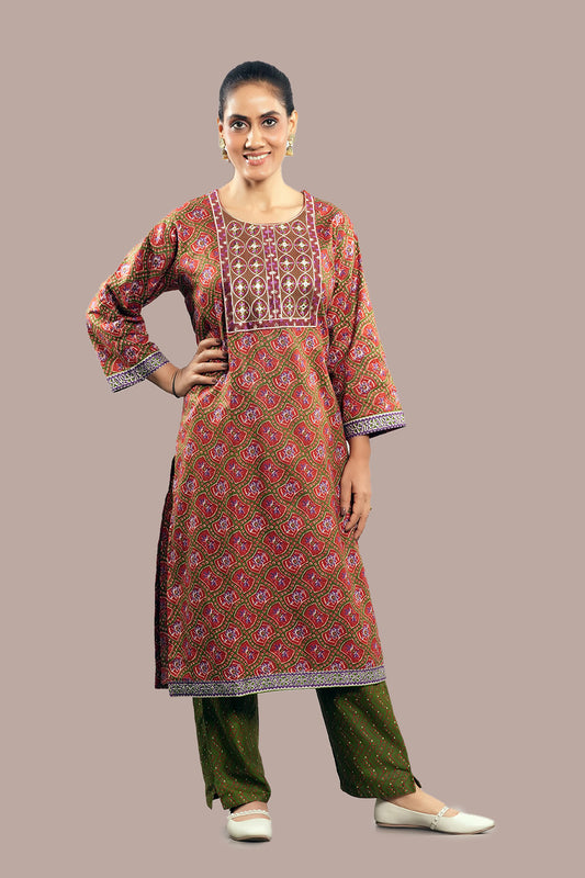 Kasuti Embroidered Work Salwar Kameez & Dupatta