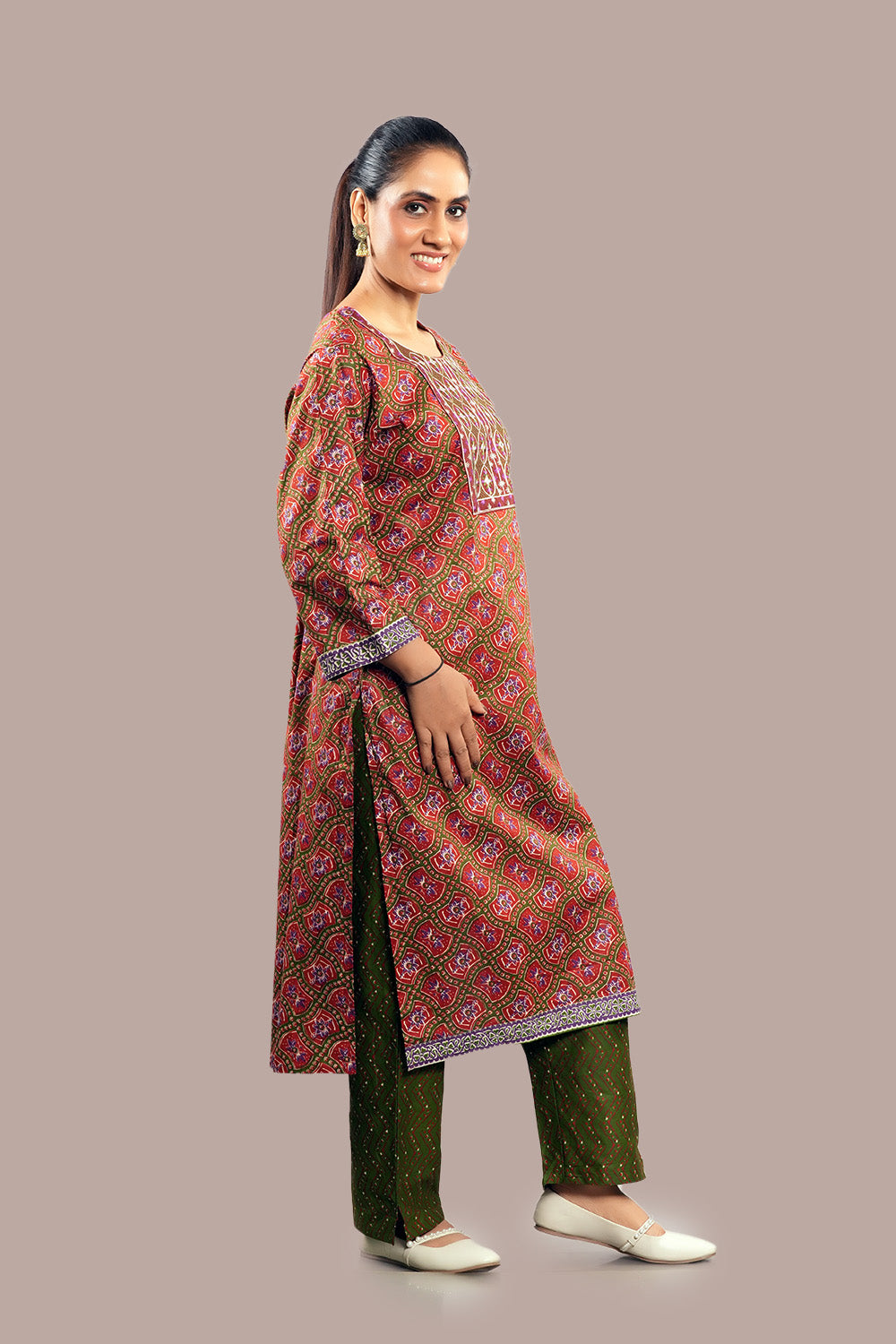 Kasuti Embroidered Work Salwar Kameez & Dupatta