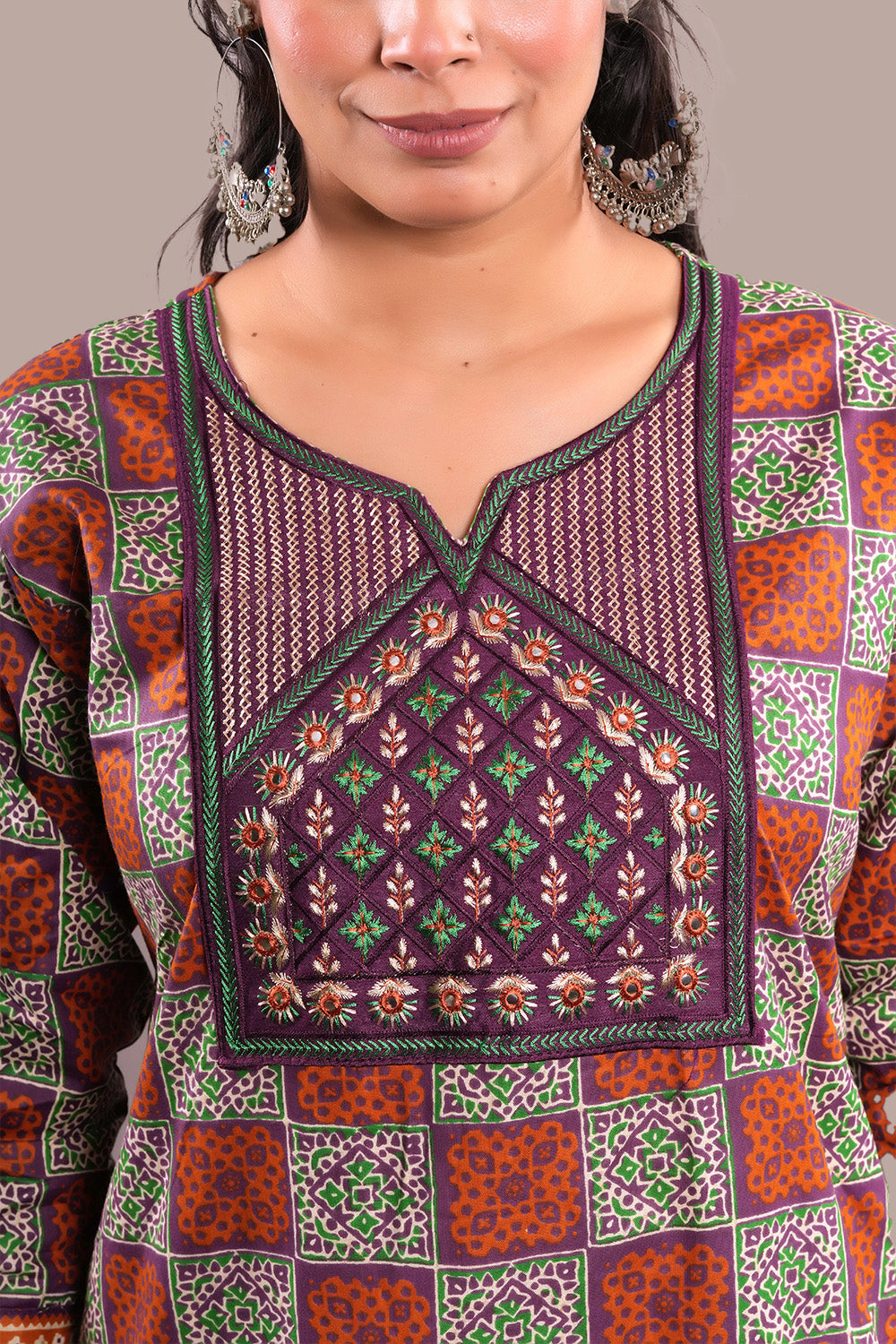 Floral Motifs Kashida Embroidered Work Salwar Kameez & Dupatta