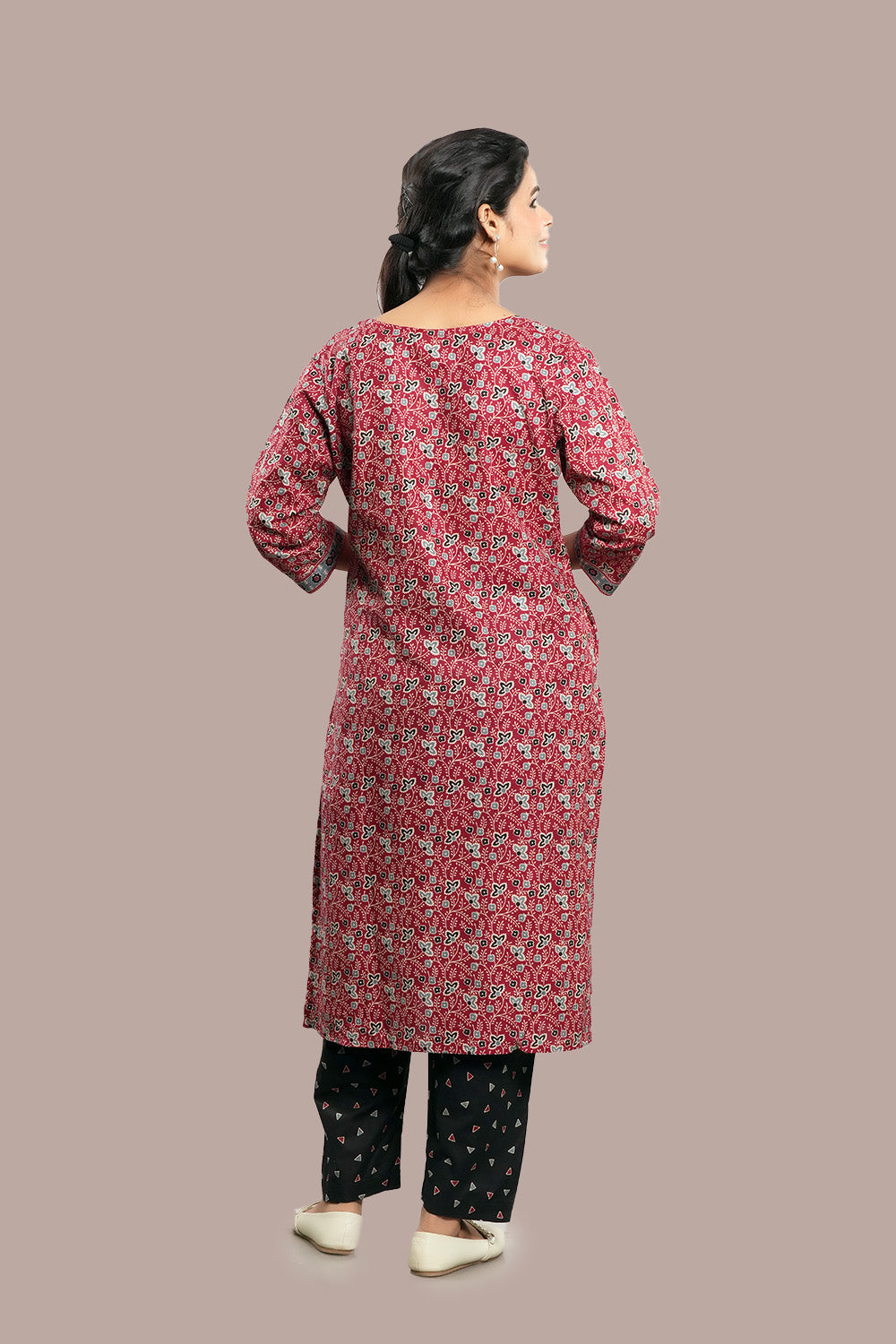 Lace Work Floral Printed Salwar Kameez & Dupatta