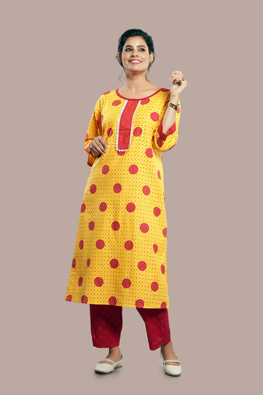Lace Work Bandhani Printed Salwar Kameez & Dupatta