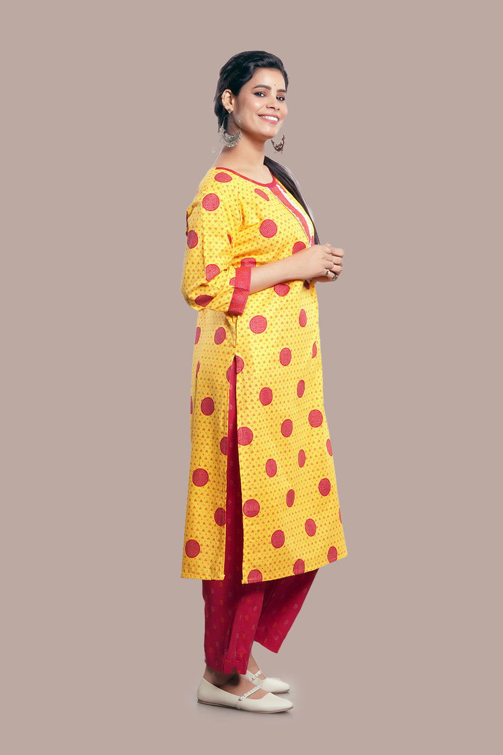 Lace Work Bandhani Printed Salwar Kameez & Dupatta