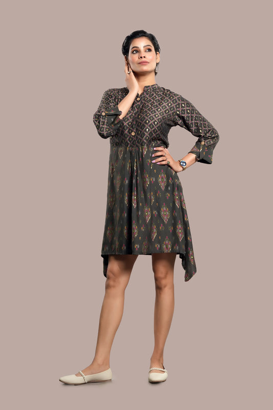 Assymetrical Printed Kurti