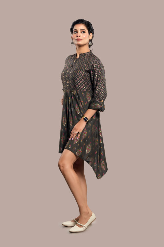 Assymetrical Printed Kurti