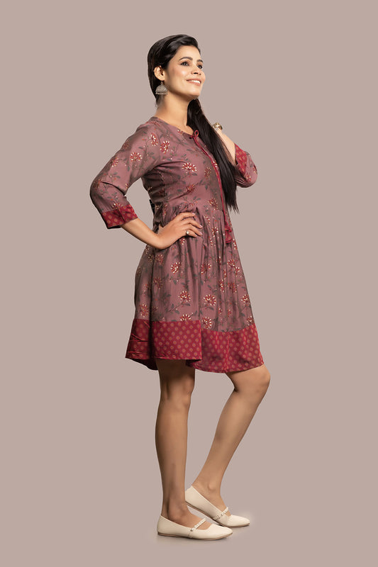 Floral Pattern Printed Kurti