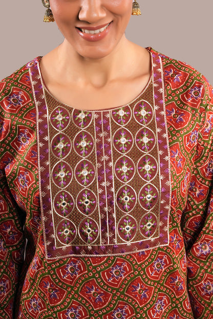 Kasuti Embroidered Work Salwar Kameez & Dupatta