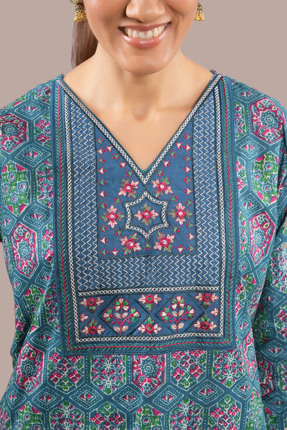 Indian Hand Embroidered Mirror Work Salwar Kameez & Dupatta