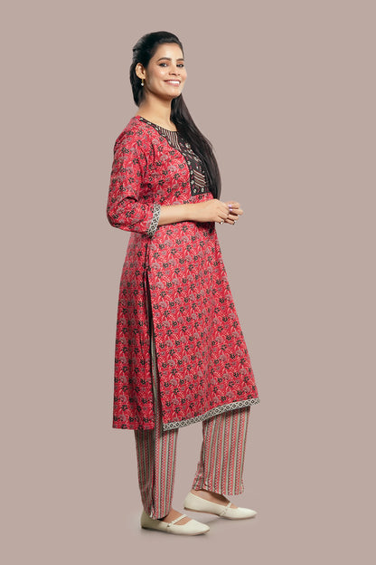 Combination of Arakh and Kutch Embroidered Salwar Kameez & Dupatta