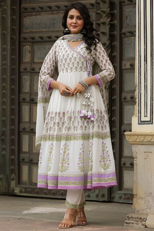 Mal Cotton Anarkali wih Pant