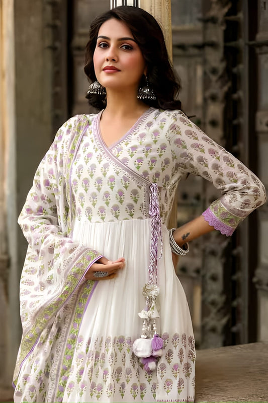 Mal Cotton Anarkali wih Pant